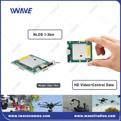 Миниатюрный 33g беспилотный видеопередатчик 10 км Downlink IP MESH встроенный модуль